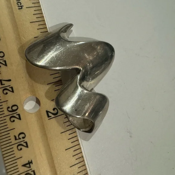 Belgian design mid- century modern style Sterling Silver necklace pendant 15.6g